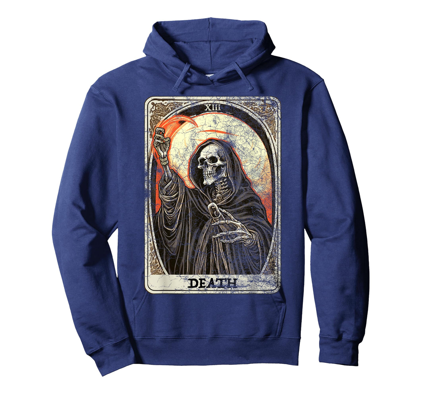 Vintage Death Tarot Card Grim Reaper Occult Satanic Horror T-Shirt