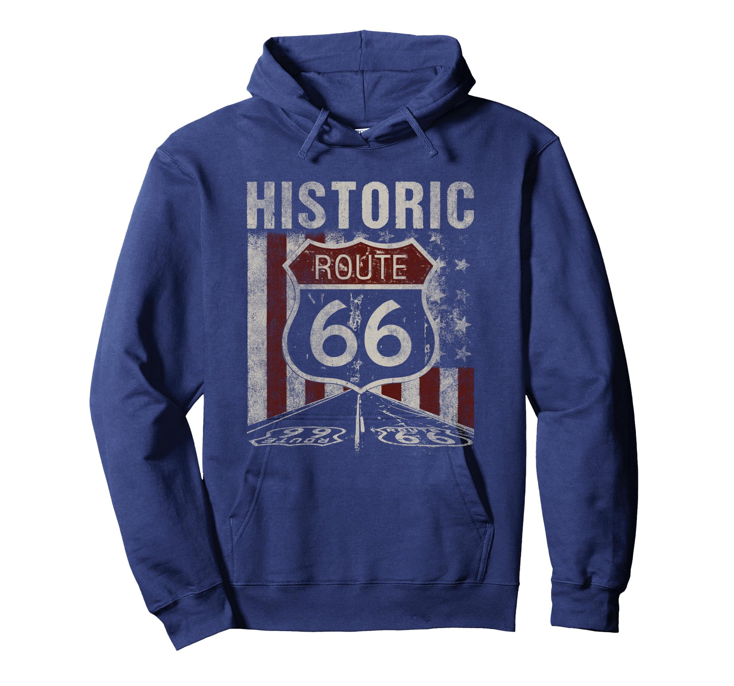 Historic U.S.A. Route 66 Highway Vintage America Road Sign Long Sleeve T-Shirt