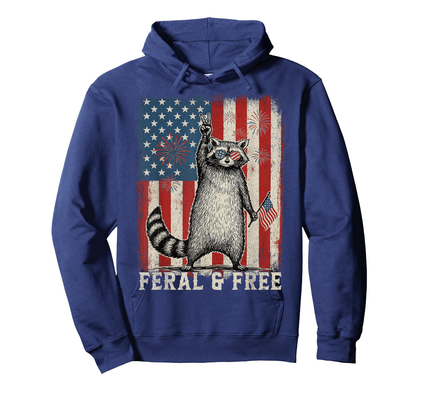 Feral But Free Raccoon July 4th Patriotic Shirt for Family T-Shirt