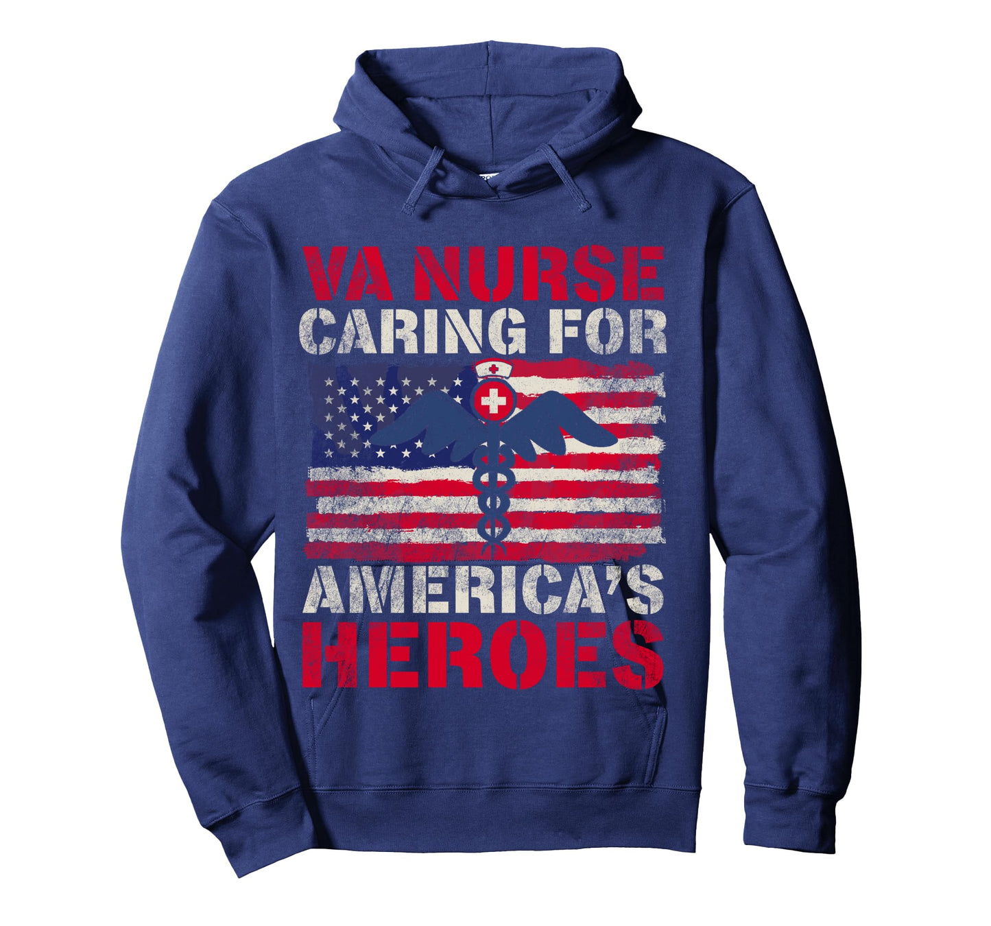 VA Nurse Caring For America's Heroes Funny Veterans Day Long Sleeve T-Shirt