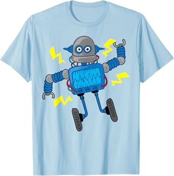 Cute Robot Kids T-shirt For Hardworking Boys and Girls T-Shirt