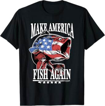 4th of July Fishing | Make America Fish Again USA Fisherman T-Shirt