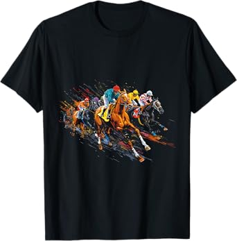 Funny Horse Racing Jockey Racer Derby Rider Race Track T-Shirt