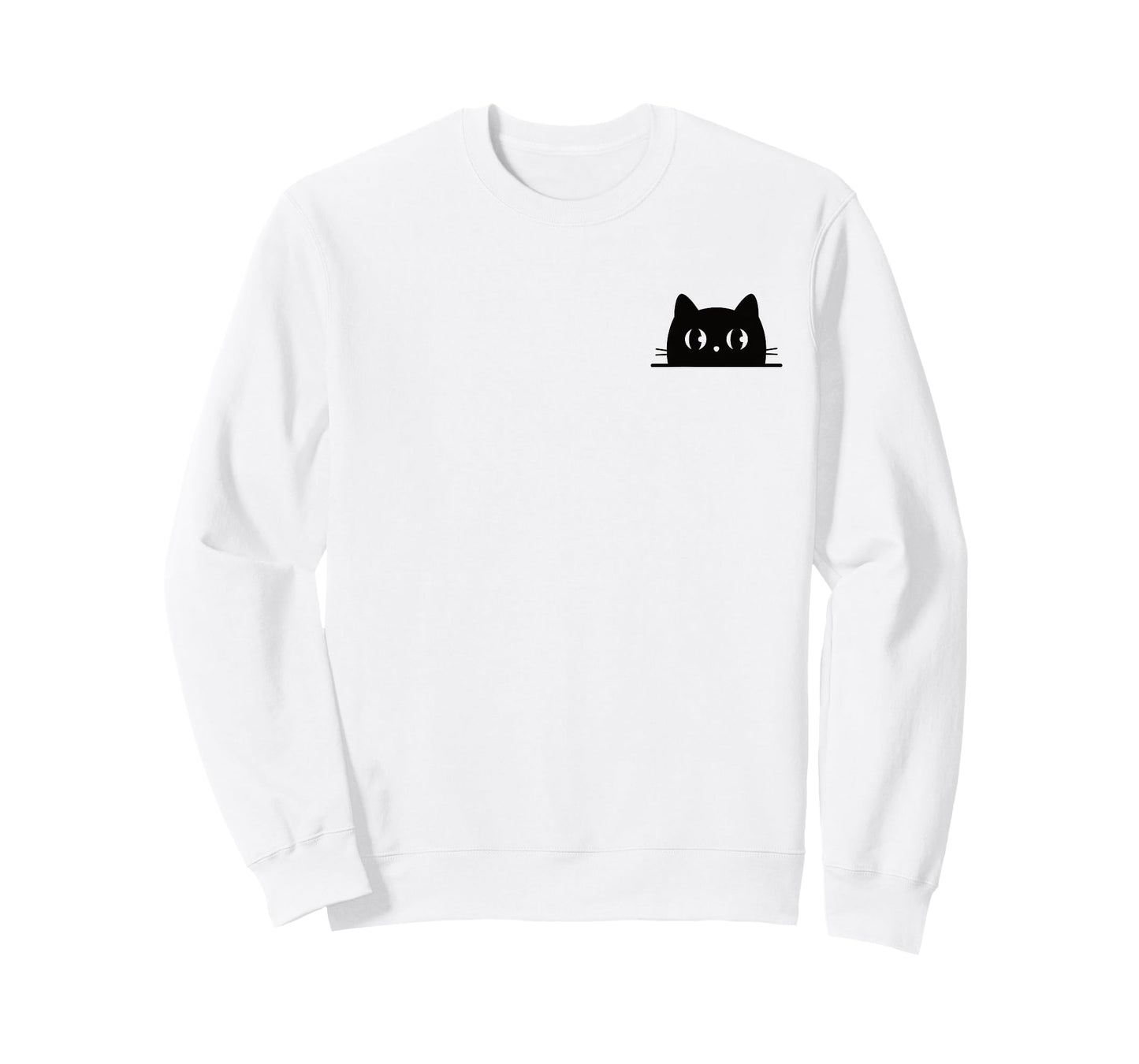 Black Cat in Pocket Shirt Cute Cat Lovers Men Women Teens T-Shirt