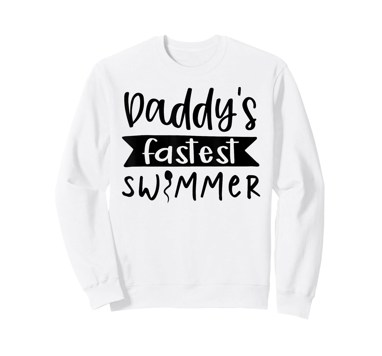 Kids boys girls daddy's fastest swimmer Fathers Day birthday T-Shirt