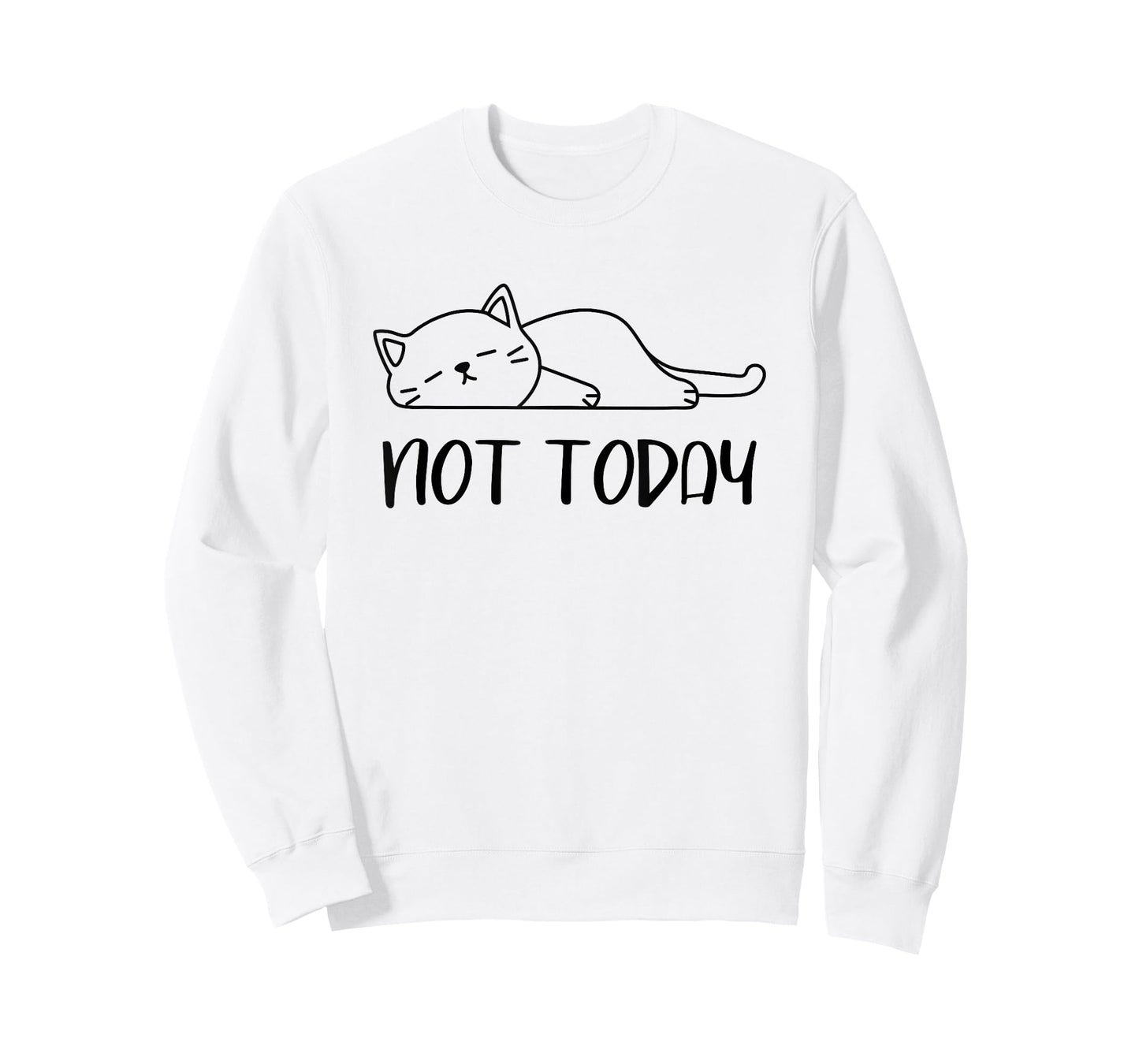 Lazy Cat Nah, Not Today Funny Lazy Cats People Meme T-Shirt