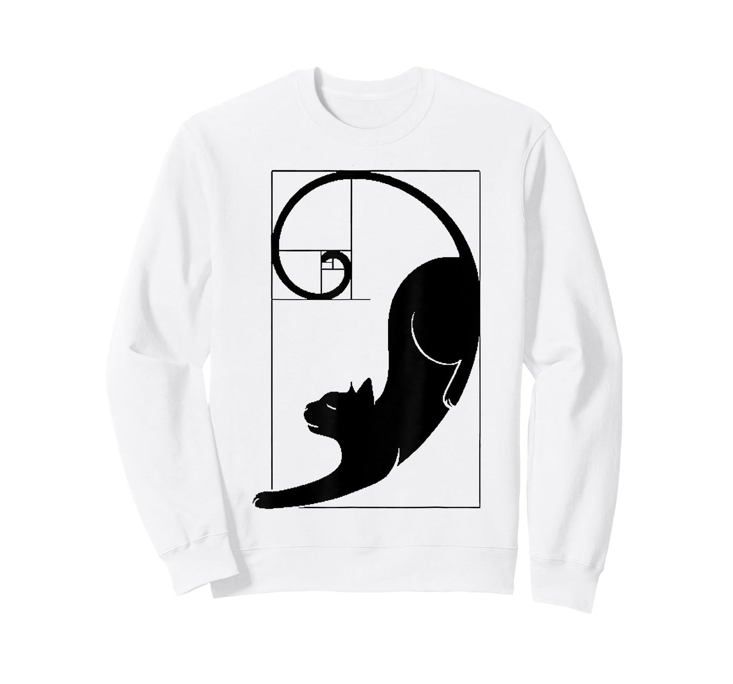 Fibonacci Cat The Golden Ratio Print T-Shirt