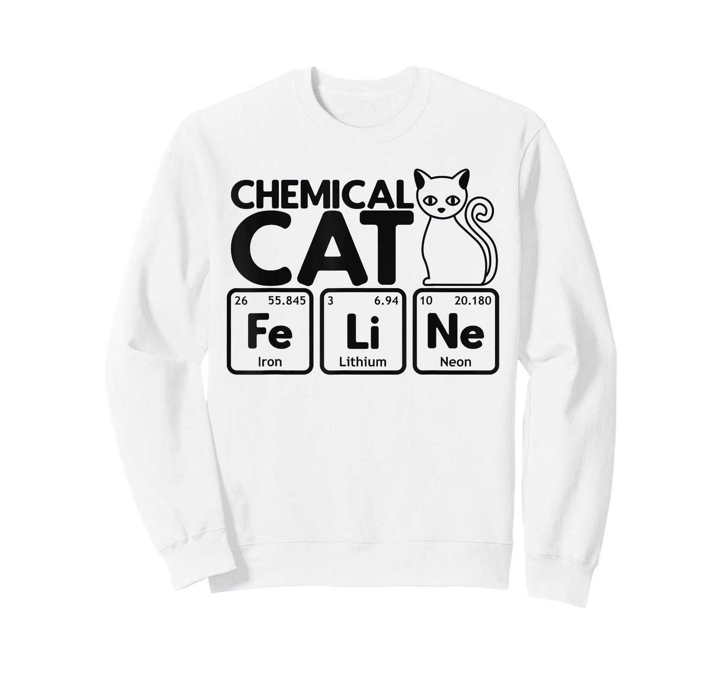Chemical Cat Feline Chemistry Fun Periodic Table of Elements T-Shirt