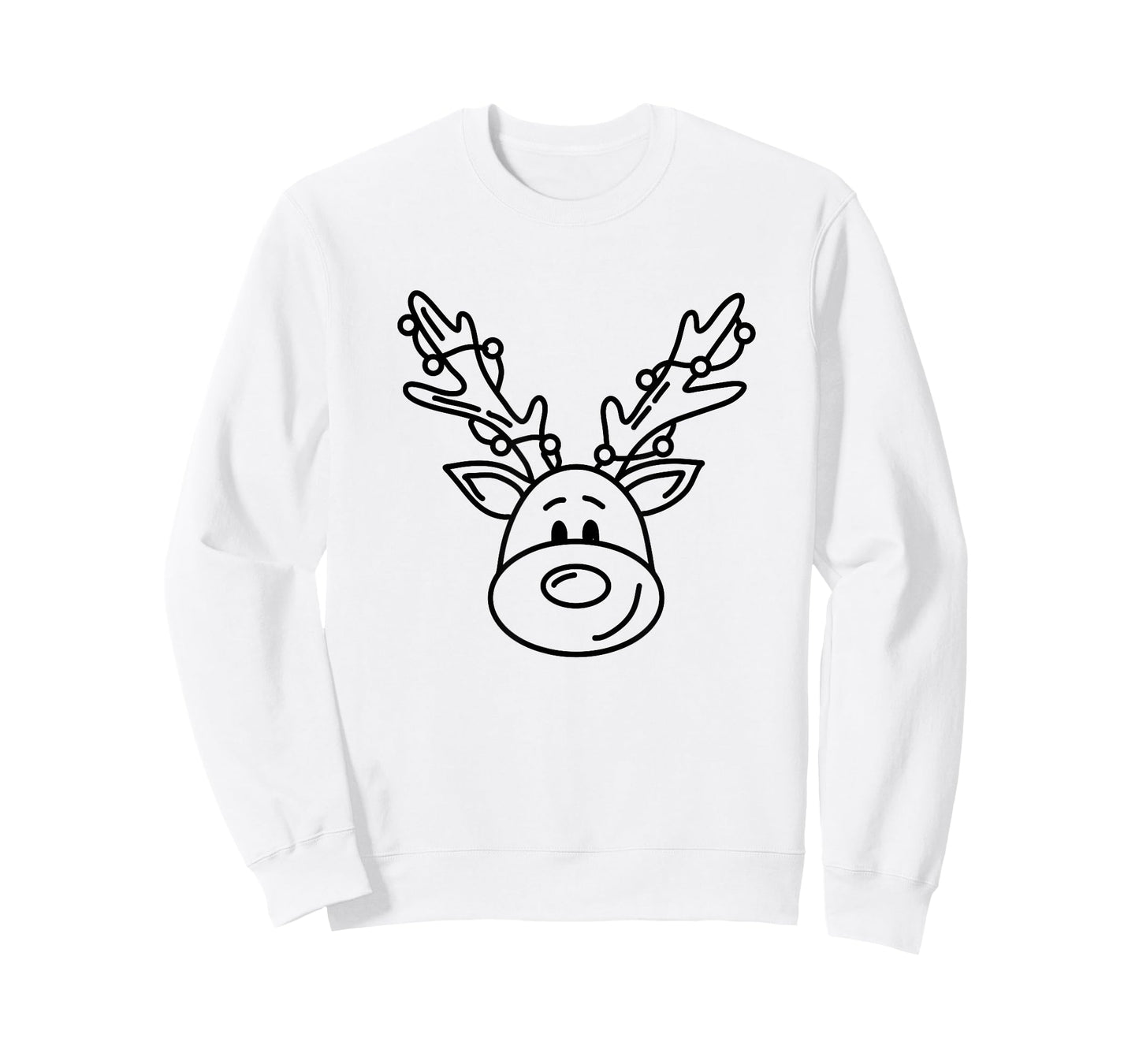 Christmas Funny Reindeer Color Your Own Craft for Kids T-Shirt
