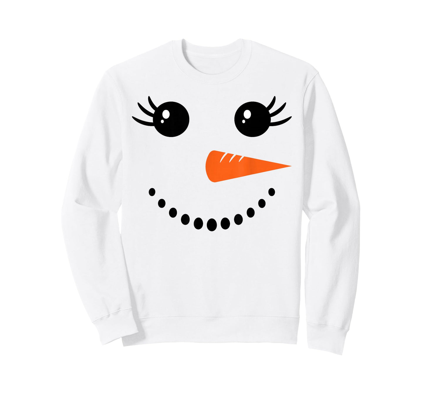 Snowman Girl Face for Girls Christmas Winter T-Shirt