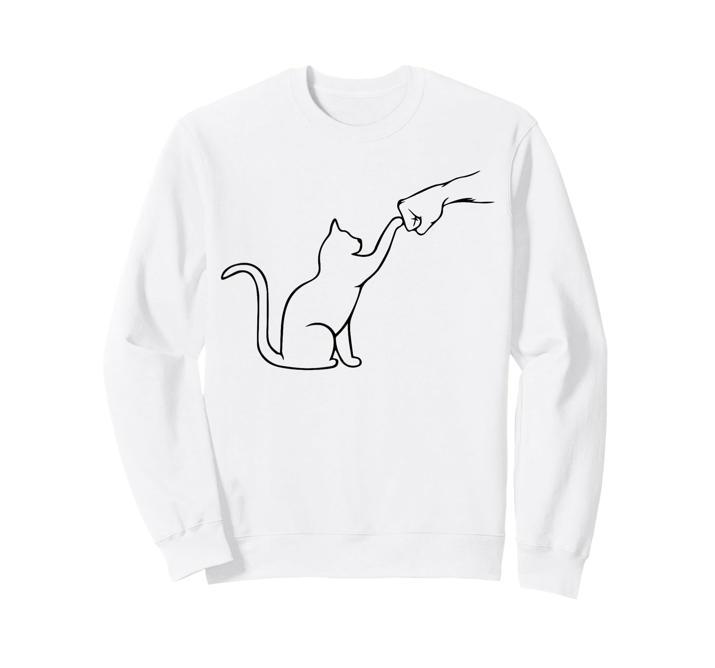 Cute Pet Tee I Love My Cat Best Friend Fist Bump Cat Lovers T-Shirt Small