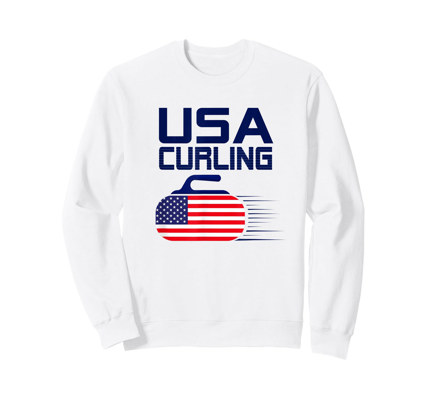 Curling USA Team American Flag Curl Winter Sports Lovers T-Shirt