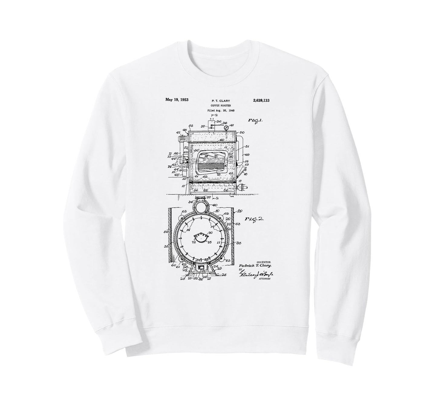 Vintage 1949 Coffee Roaster Patent Print Gift T-Shirt