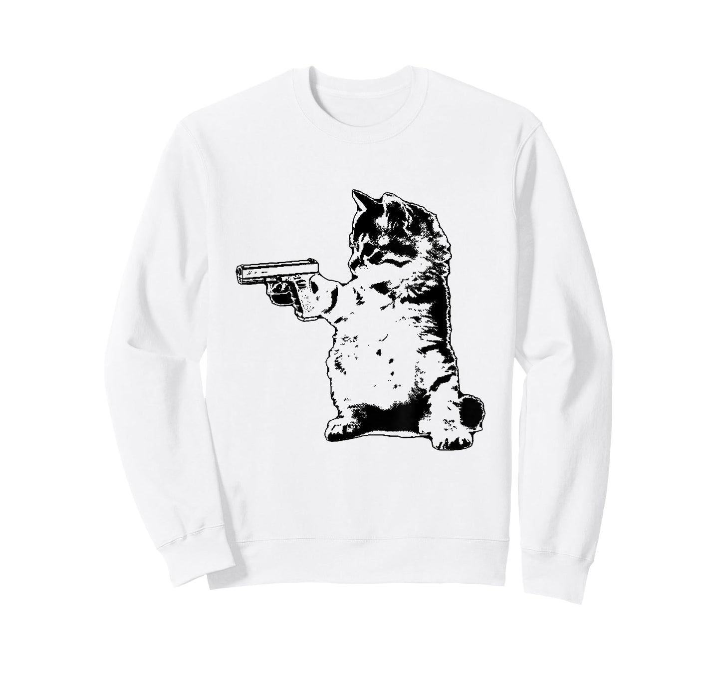 Gun Kitty Funny Cat T-Shirt Men Women T-Shirt