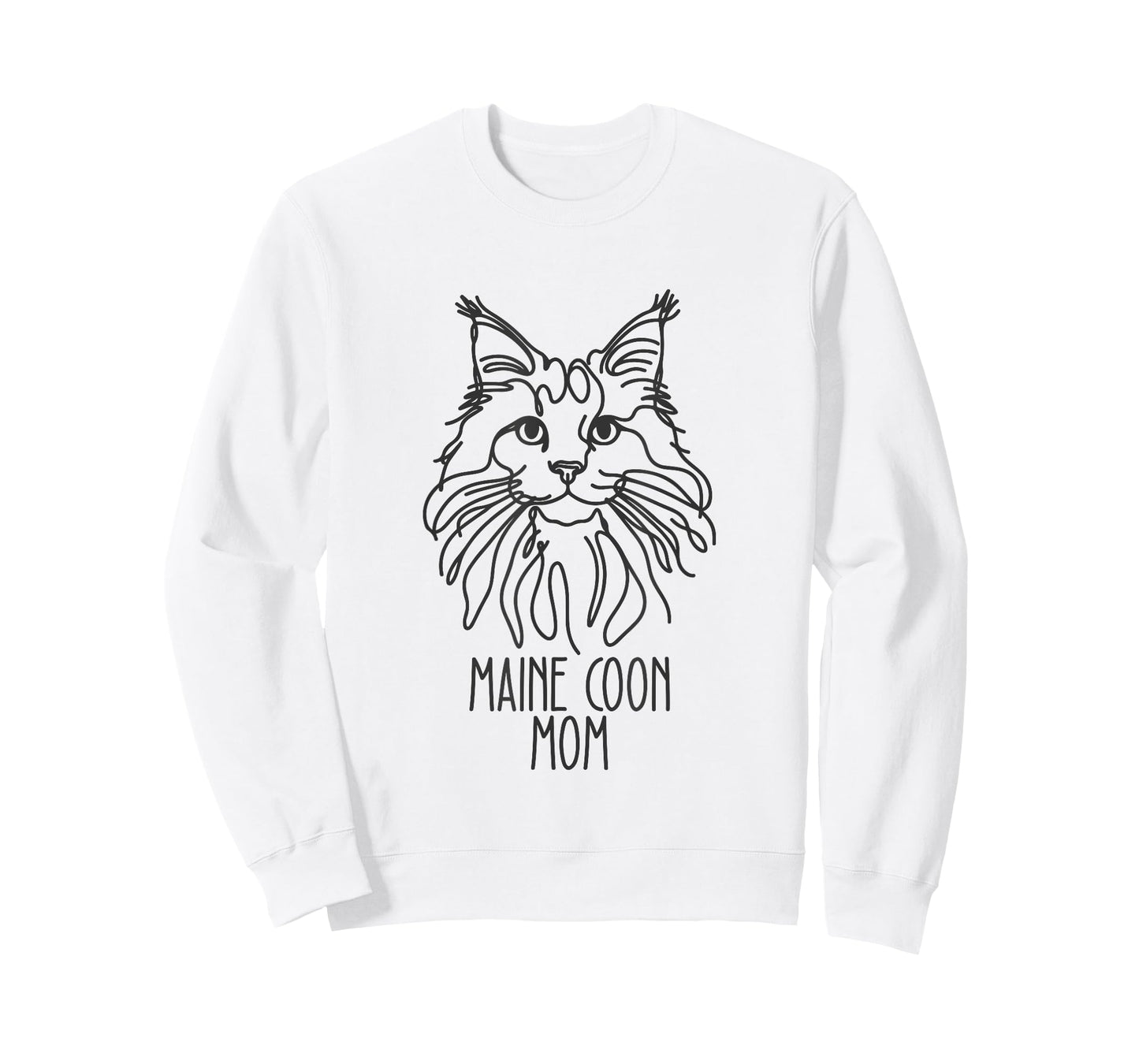 Line Art Best Cat Mom Women - Maine Coon Cat T-Shirt