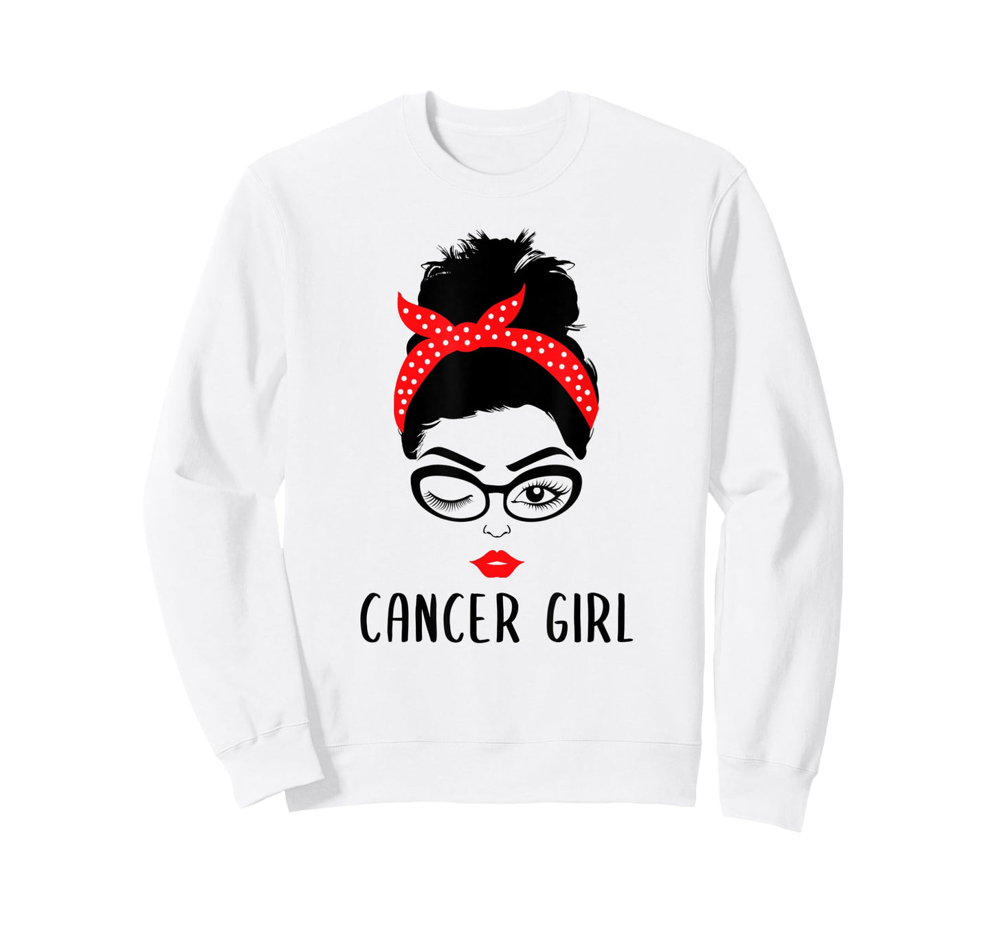 Cancer Girl Astrology Wink Eye Woman Face Zodiac Gift T-Shirt