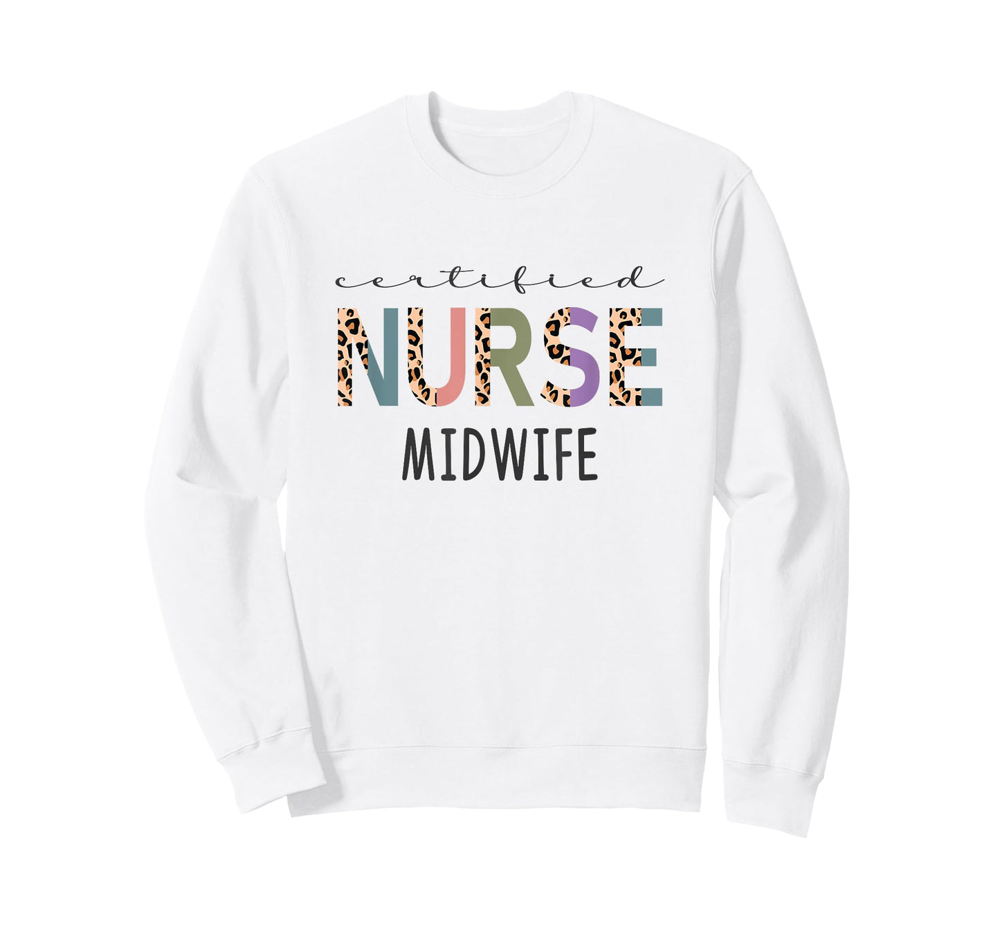 Certified Nurse Midwife Gift Funny CNM Women Leopard T-Shirt