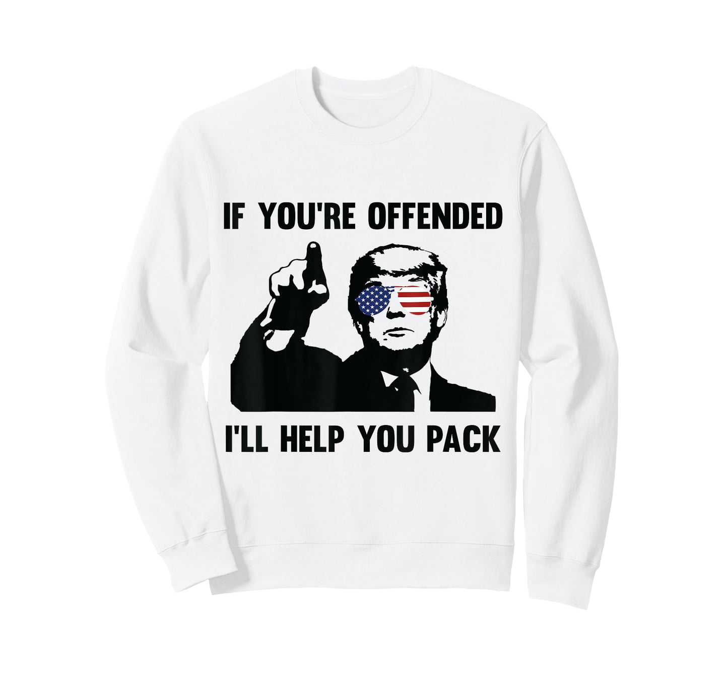 Patriotic If Offended I'll Help You Pack US Flag T-Shirt T-Shirt
