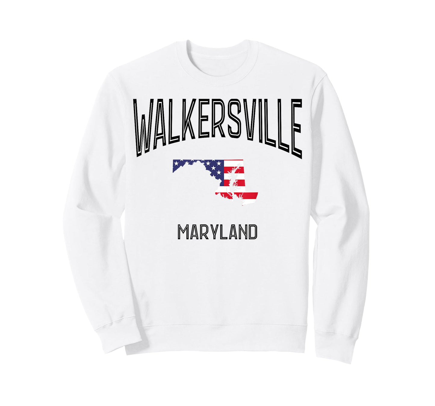 Walkersville Maryland MD Throwback Retro USA Flag T-Shirt for Women Kids Men
