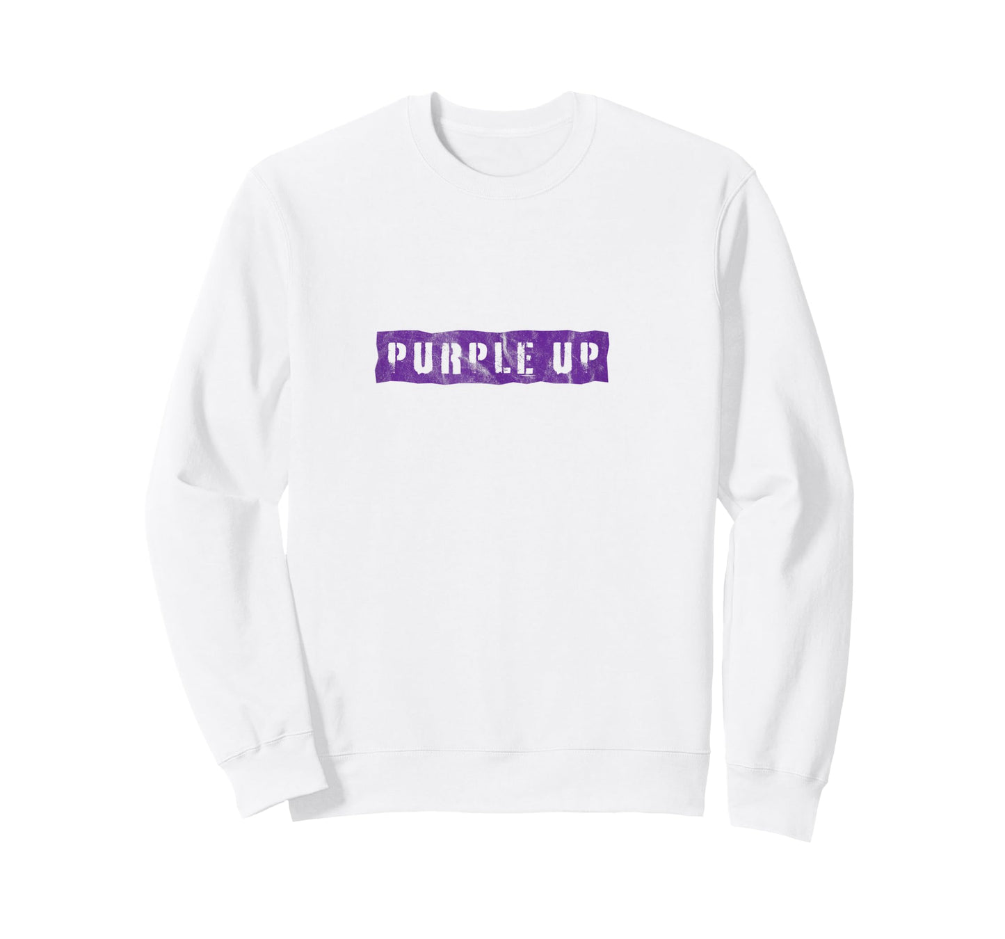 Purple Up Saying Quote on White T-Shirt