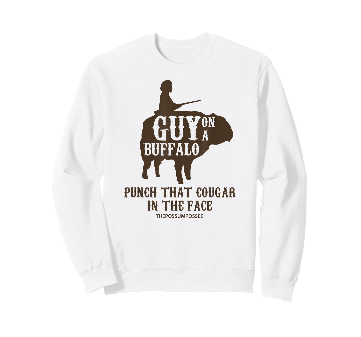 Guy on a Buffalo ~ Possum Possee Funny Graphic T-Shirt
