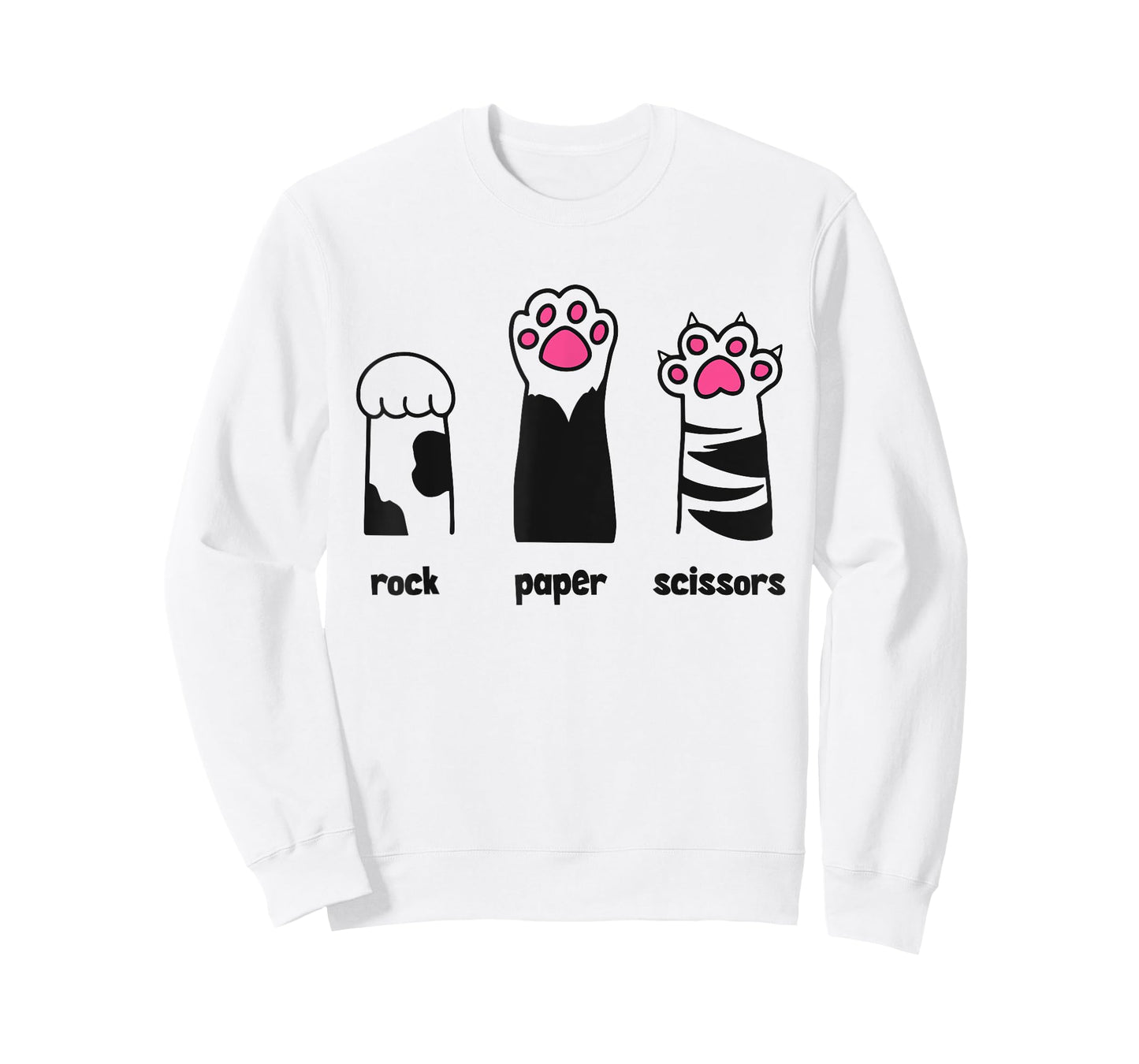 Funny Cat Rock Paper Scissors Throat Punch I Win Sarcastic T-Shirt for Men Women