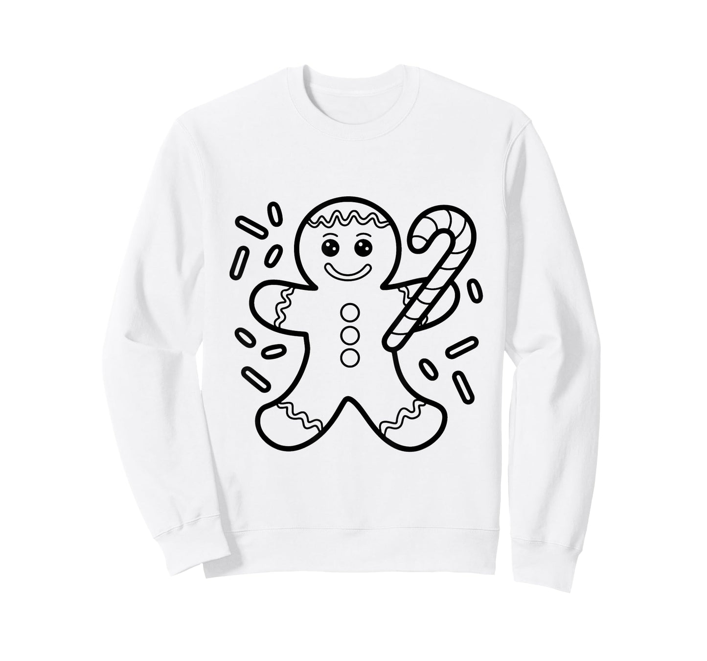 Christmas Gingerbread Man Color Your Own Craft for Kids T-Shirt