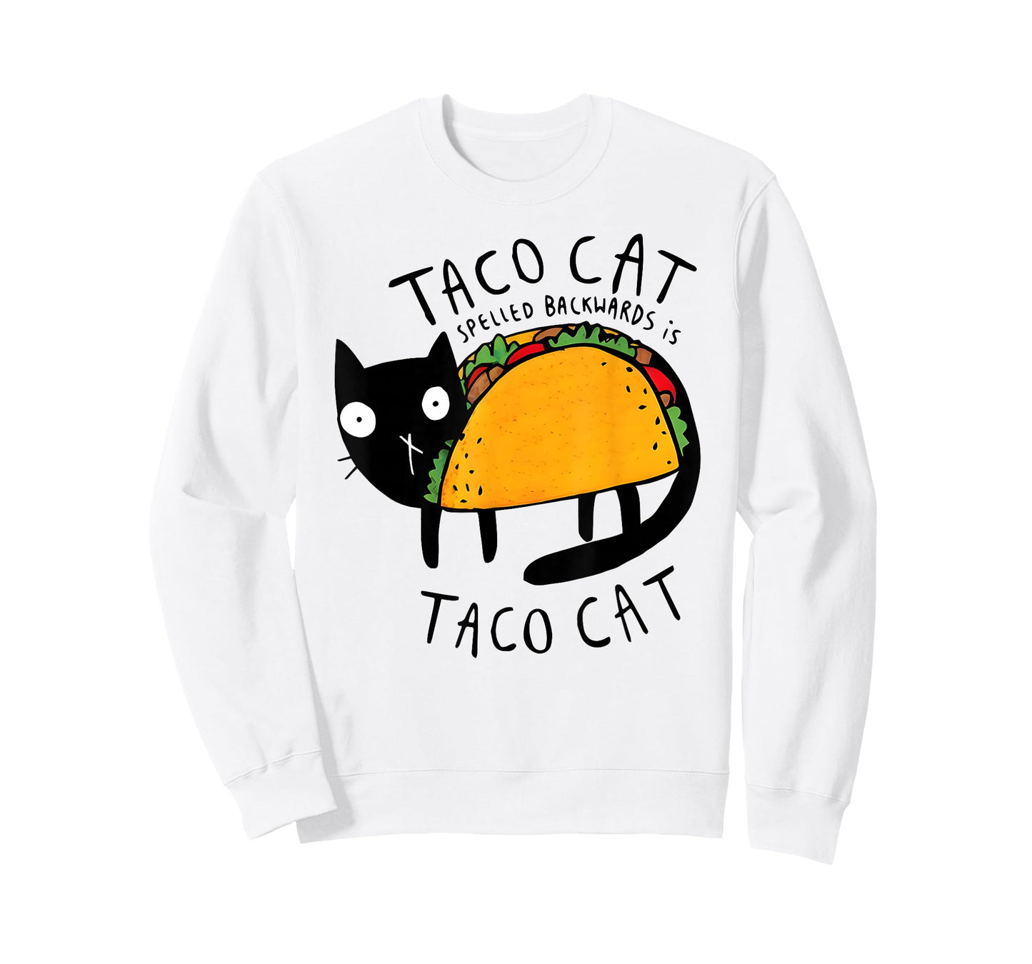 Tacocat Spelled Backwards Funny Taco Cat Cinco De Mayo Kids T-Shirt