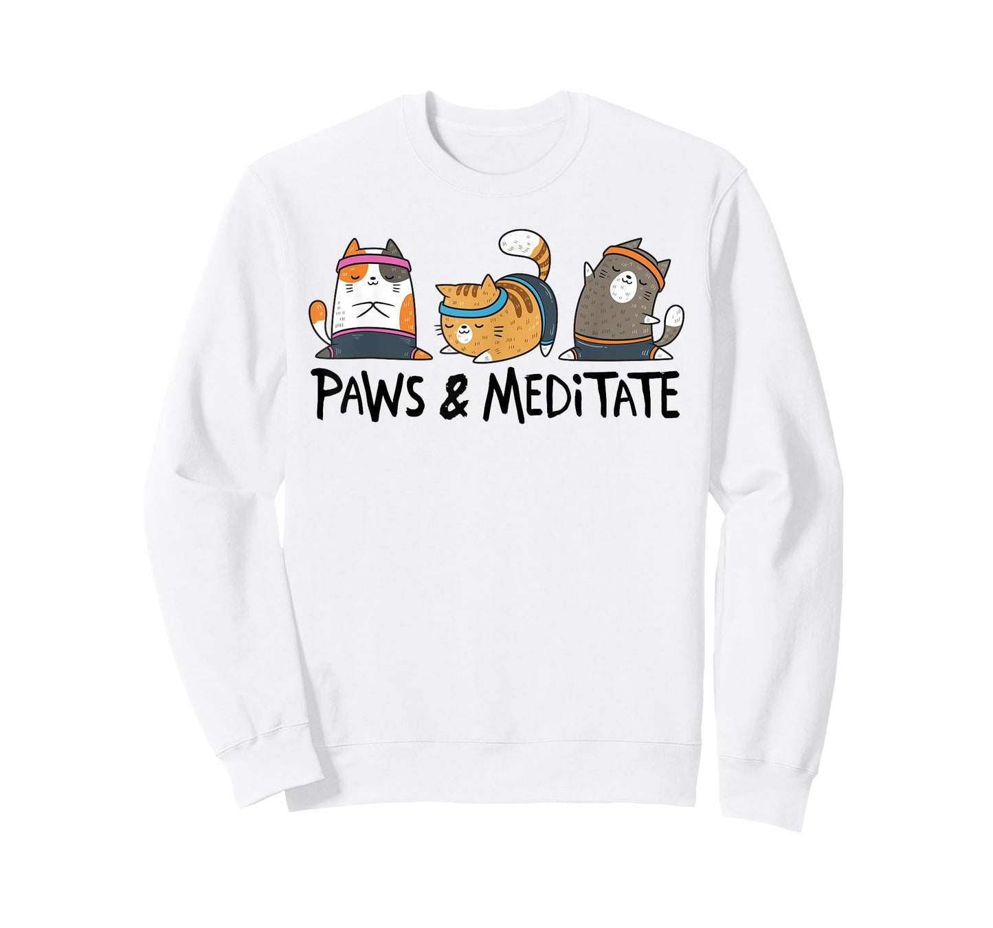 Yoga Cat Paws And Meditate Yoga Position Workout Gift T-Shirt