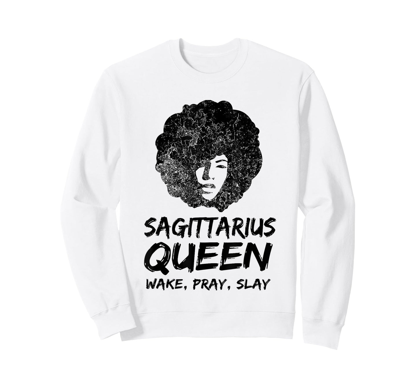 Sagittarius Zodiac Gift Queen Wake Pray Slay For Black Women T-Shirt