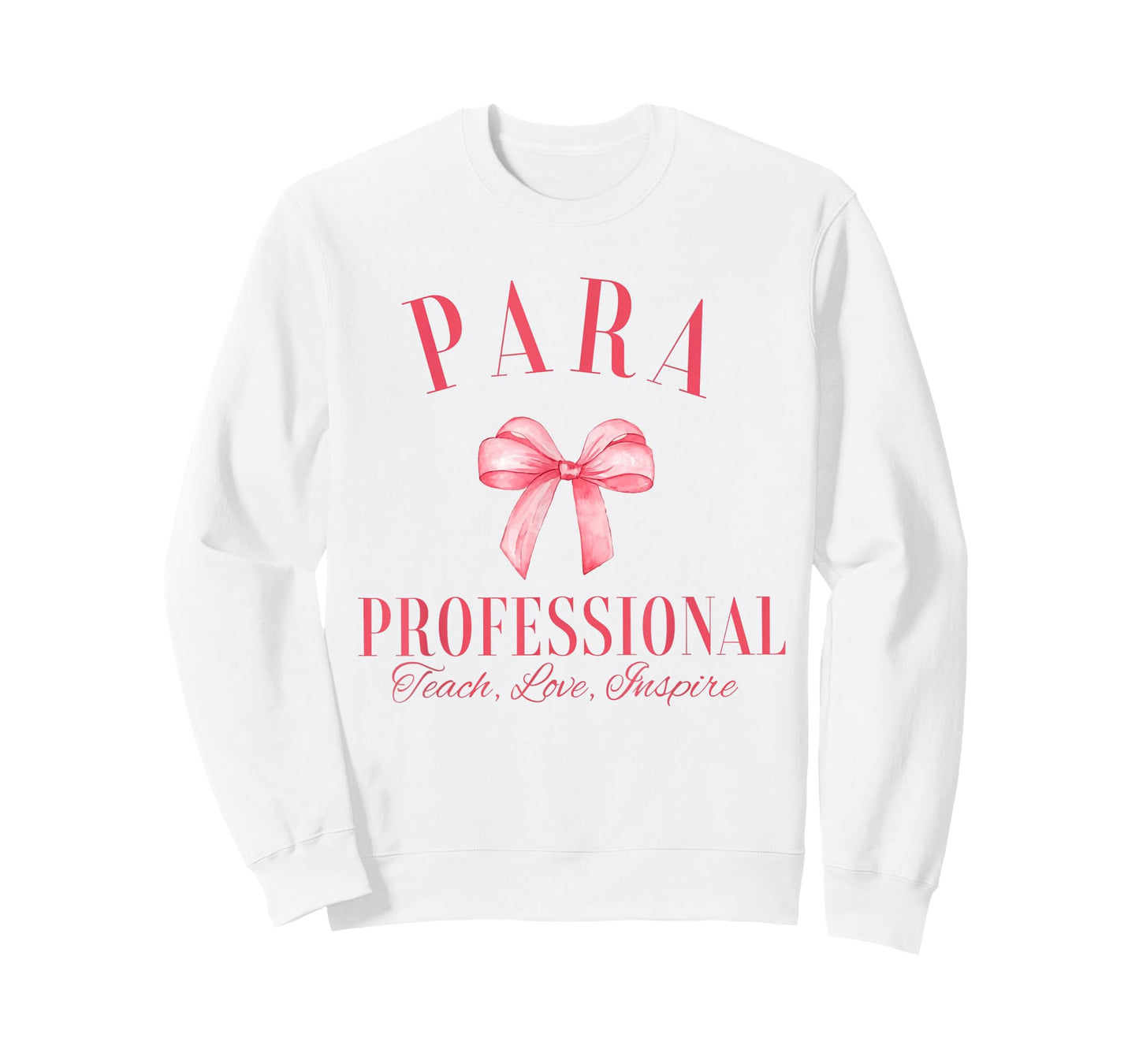 Coquette Bow Paraprofessional School para Squad Teacher Aide T-Shirt
