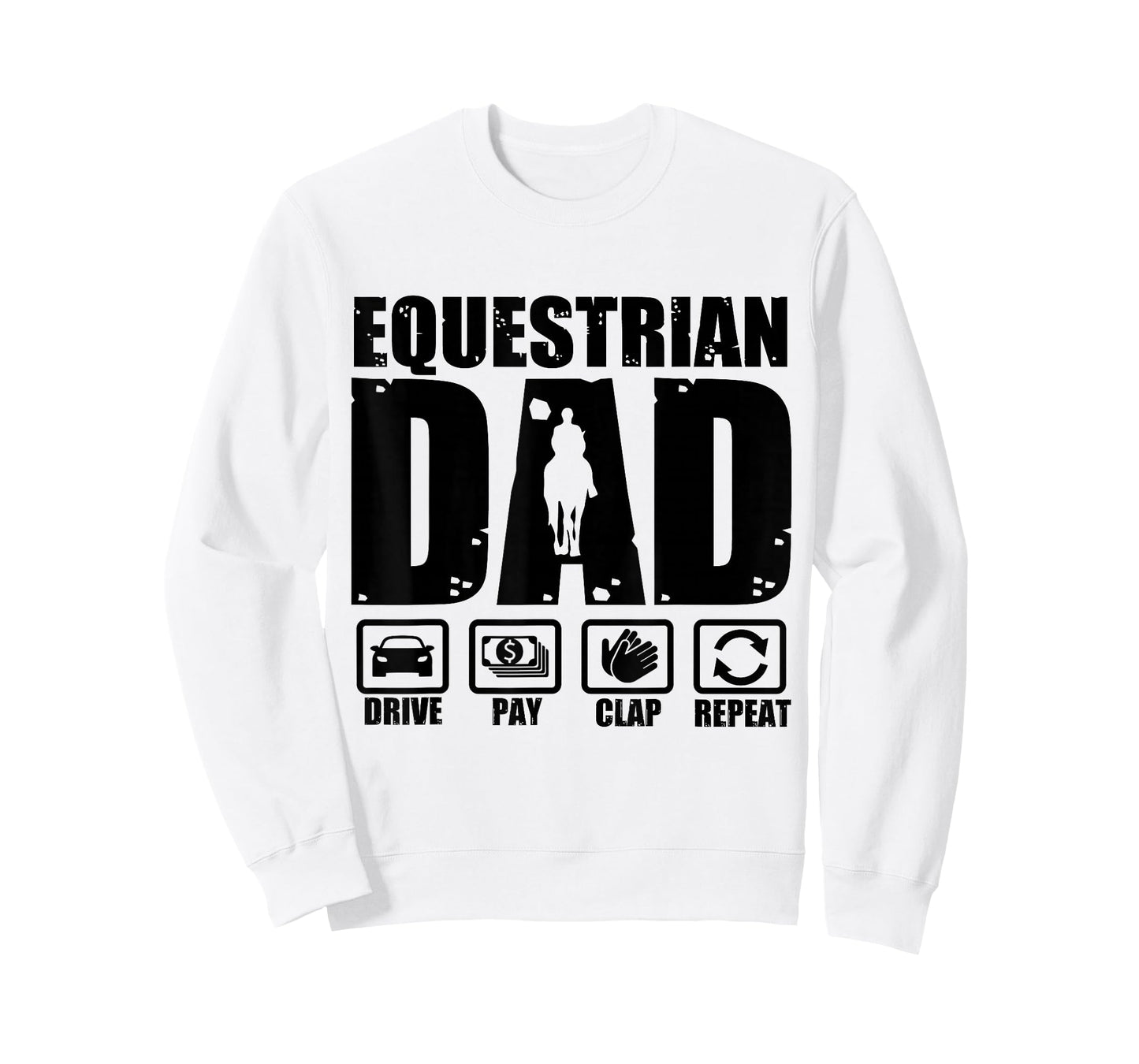 Funny Equestrian Dad Horse Rider Father Humor Fathers Day T-Shirt