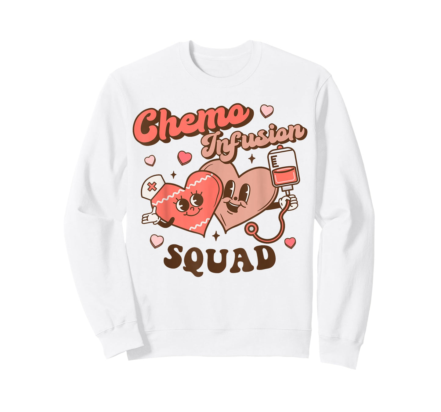 Chemo Infusion Nurse Groovy Valentine's Day Oncology Squad T-Shirt