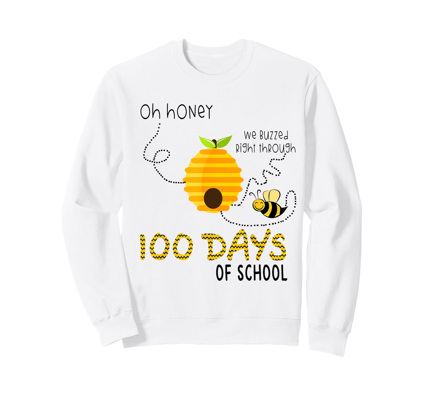 100th Day Of School Teacher Shirt Bee Hive Funny Sayings Men Women T-Shirt