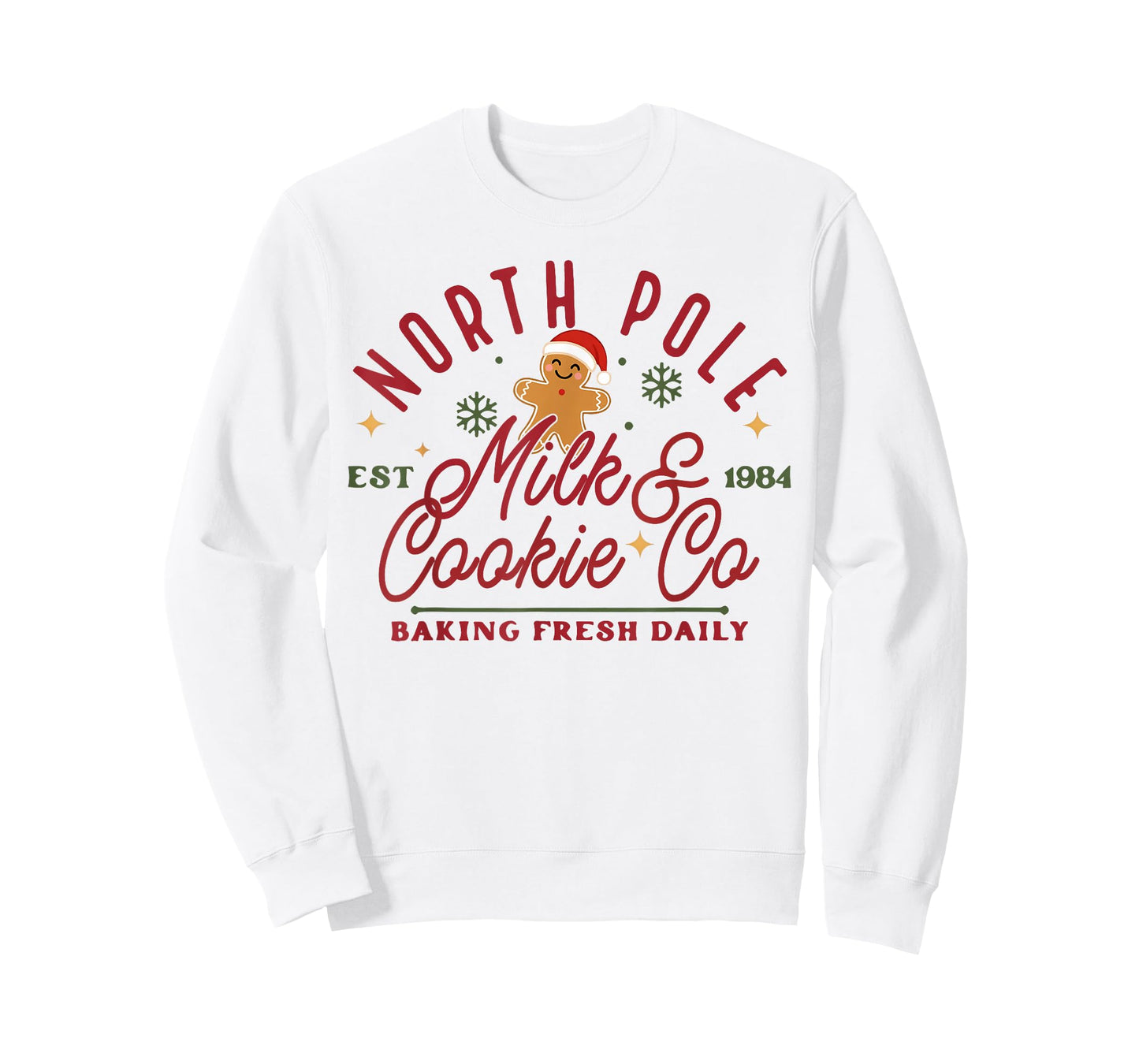 Christmas Milk & Cookie Baking Fresh Daily Pajamas Matching T-Shirt
