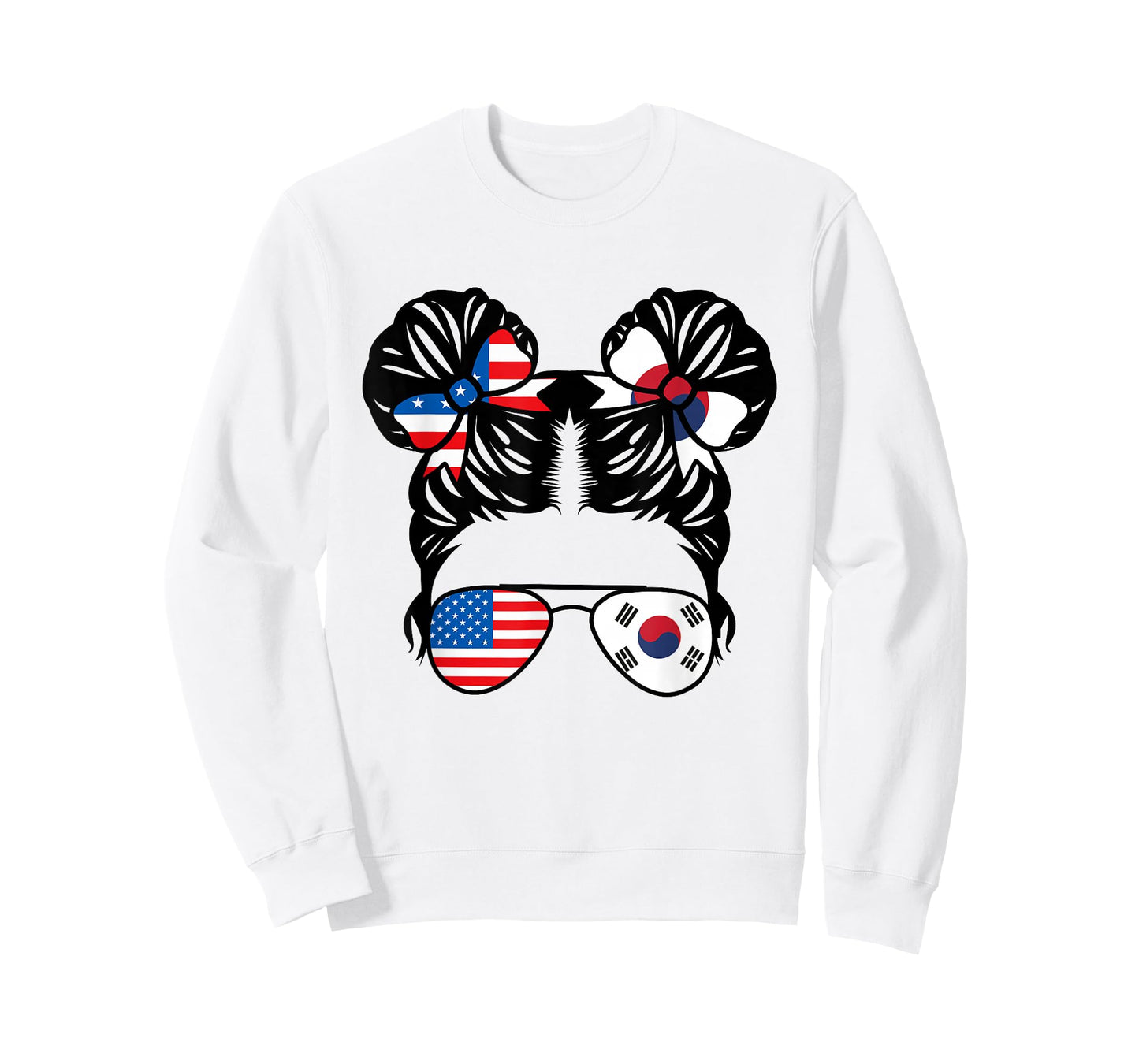 Half American South Korean Girl USA South Korea Flag Patriot T-Shirt