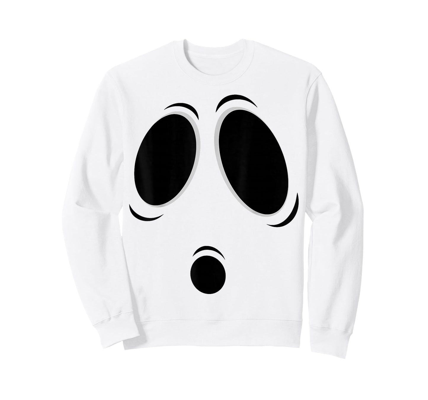 Funny Halloween Ghost Spooky Boo Face Graphic T-Shirt