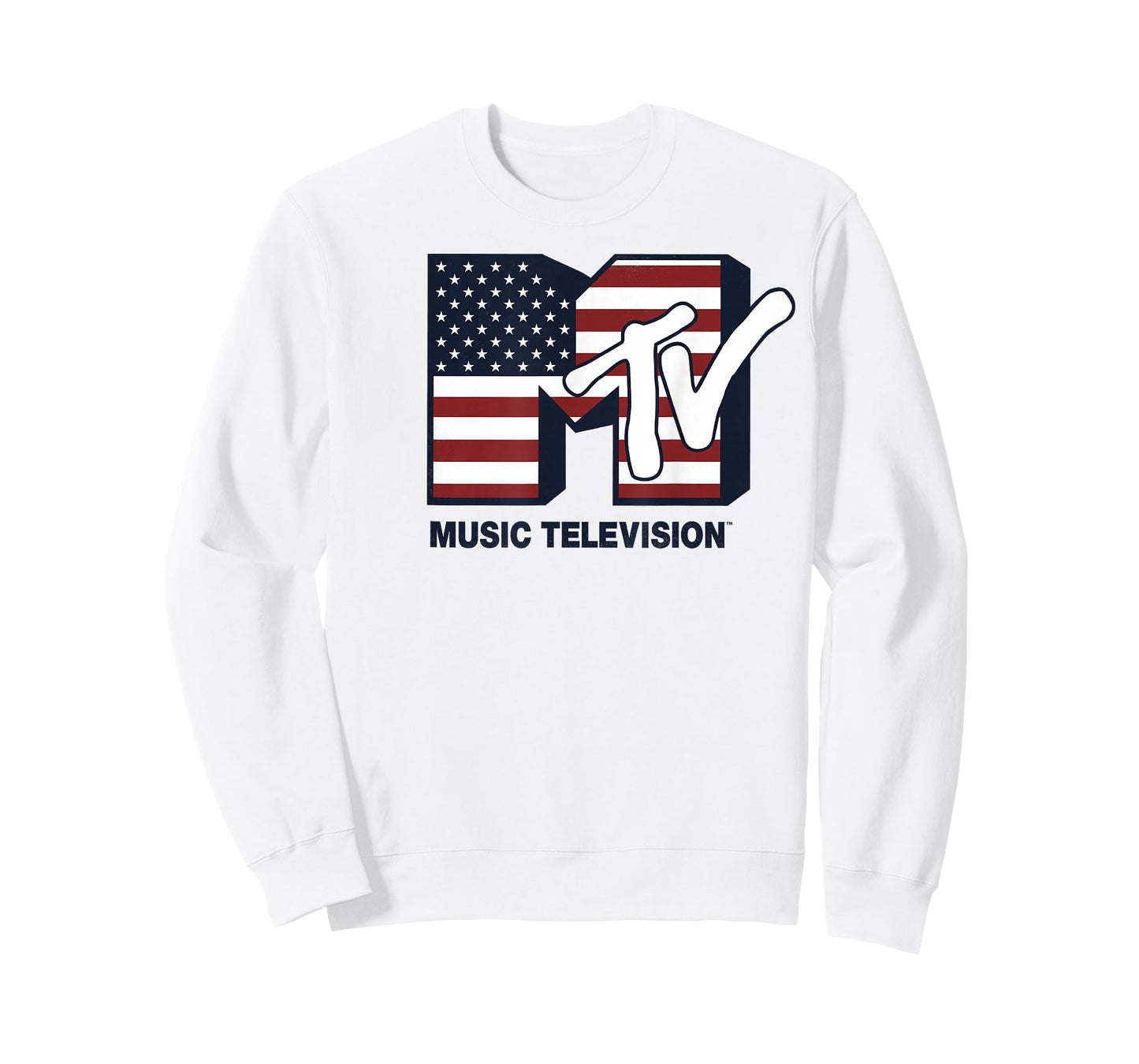 MTV Logo American Flag Graphic T-Shirt T-Shirt