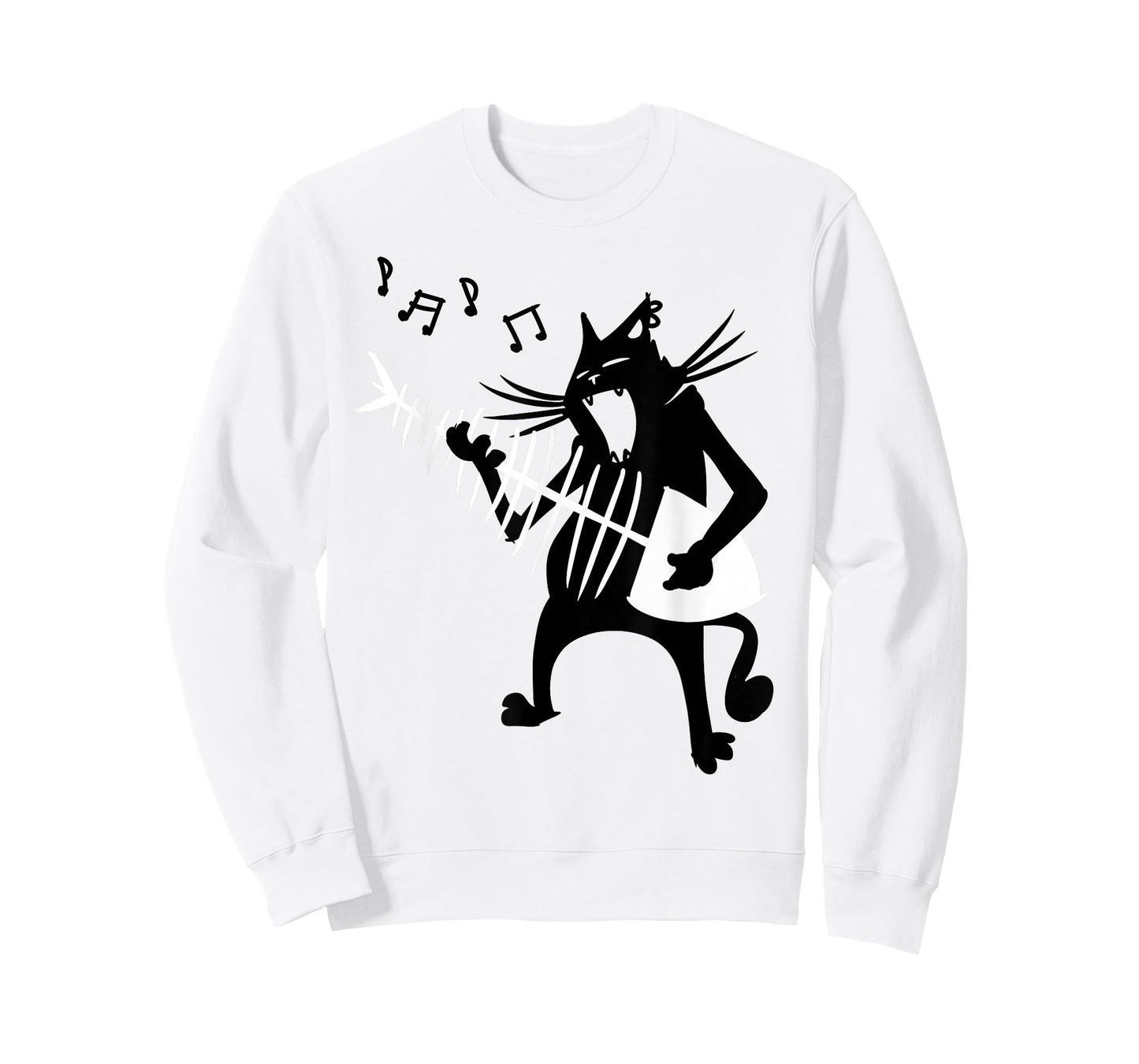 Cat Playing Guitar Music Lover Rock Roll Christmas Gift Tee T-Shirt