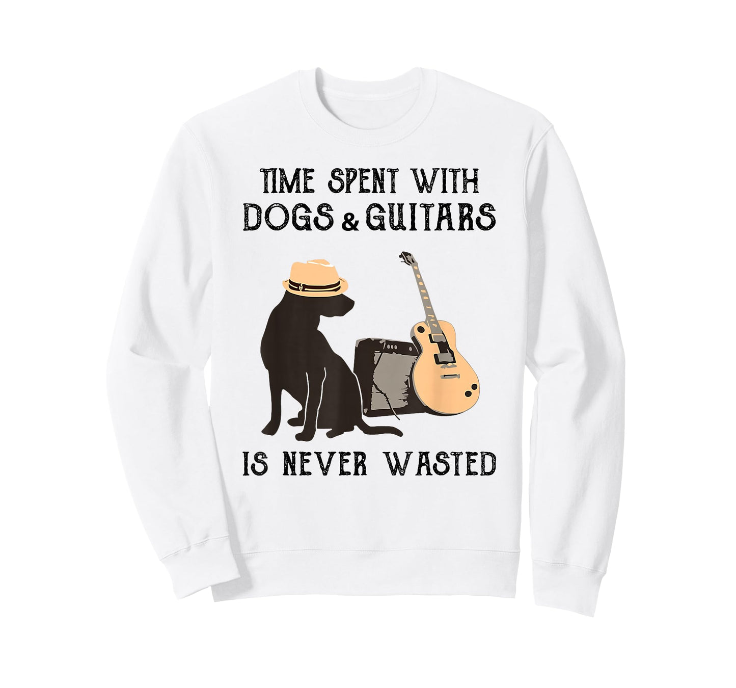 Time spent with dogs and guitars is never wasted T-Shirt