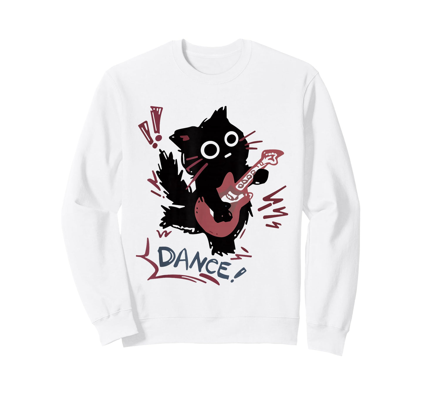 Dancing Rock Cat Electric Guitar Funny Cat Music Boys T-Shirt