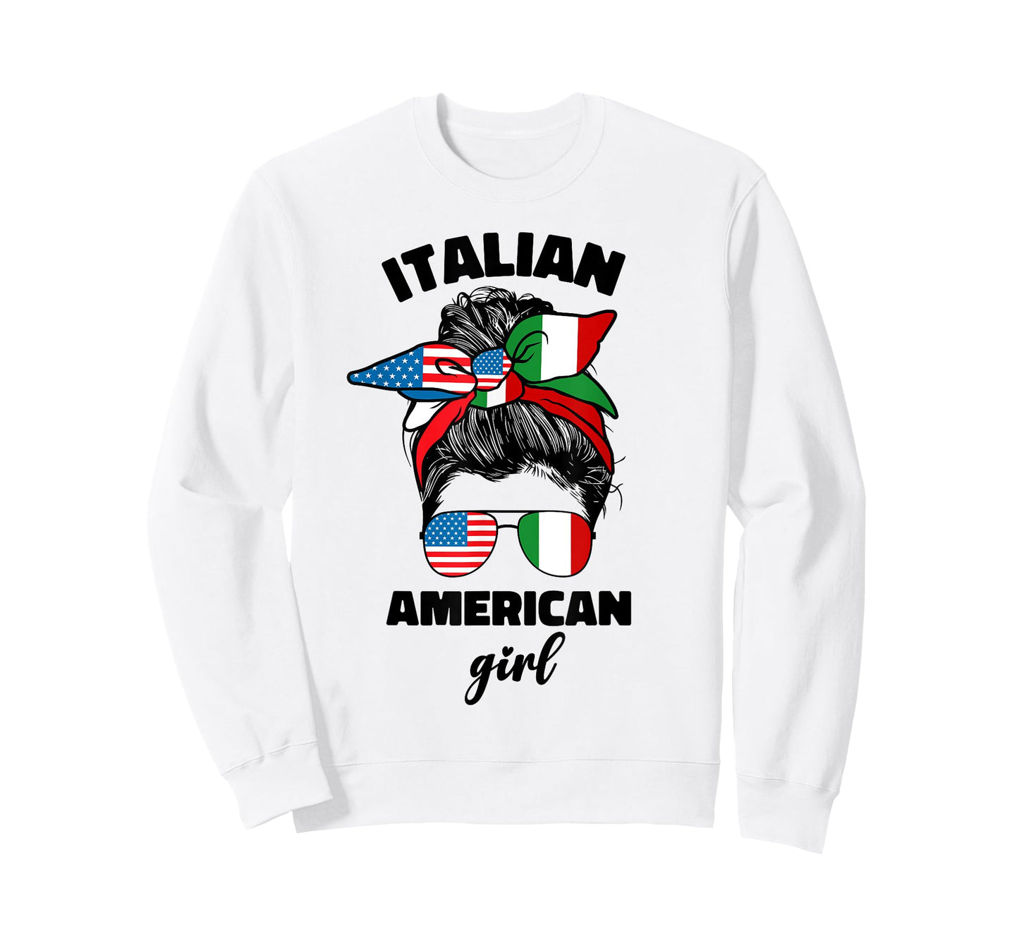 Half American And Italian America Italy Italia Usa Flag Girl T-Shirt