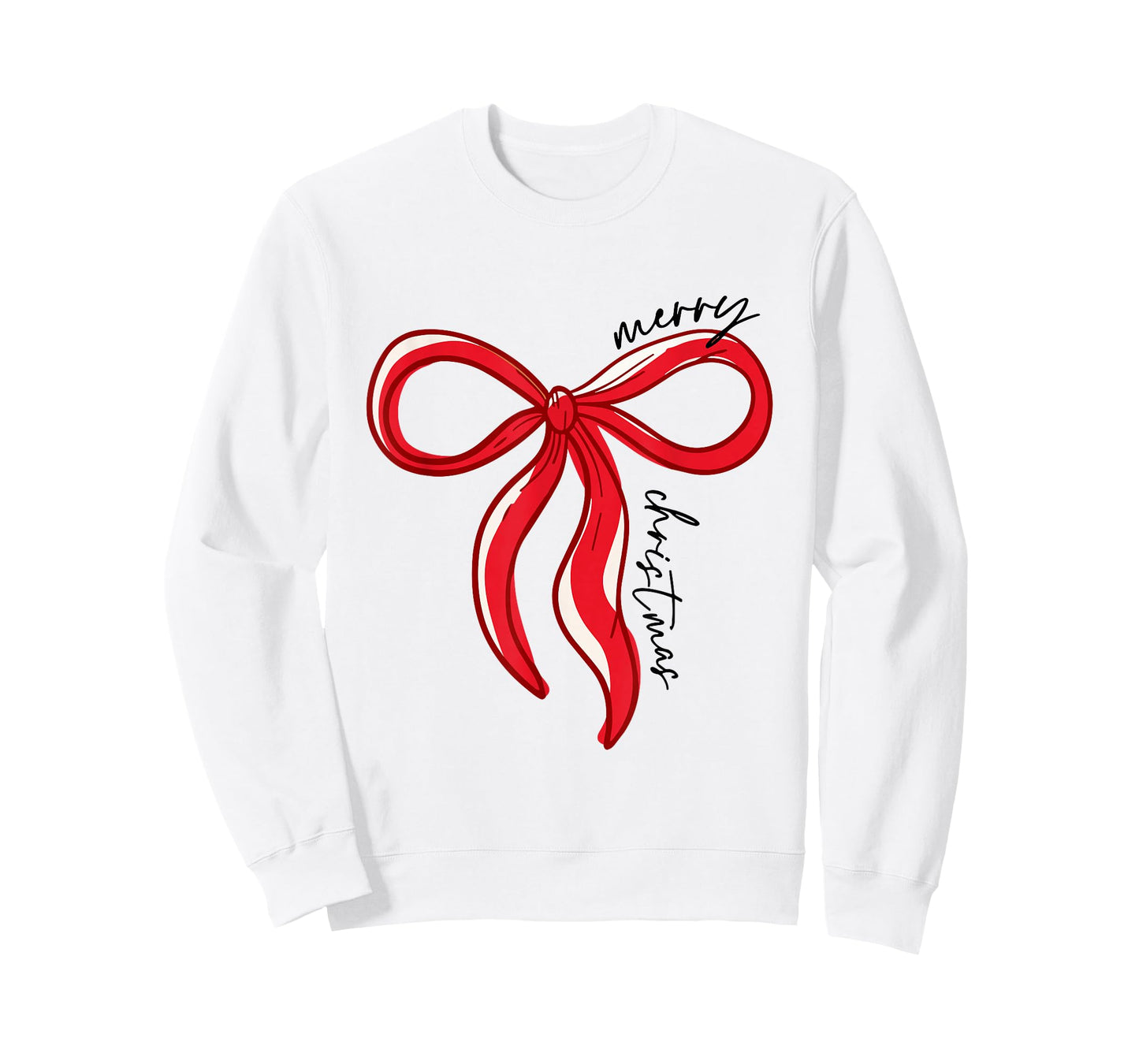 Merry Christmas Bow Red Santa Xmas Coquette Aesthetic T-Shirt