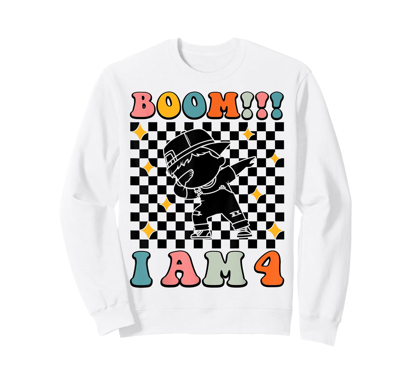 Dabbing Birthday Funny 4th Birthday 4 Years Old Boys Kids T-Shirt