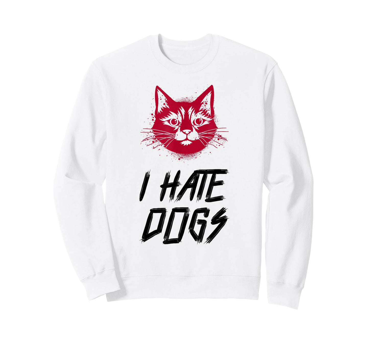 I Hate Dogs (Funny Cat Graphic) T-Shirt