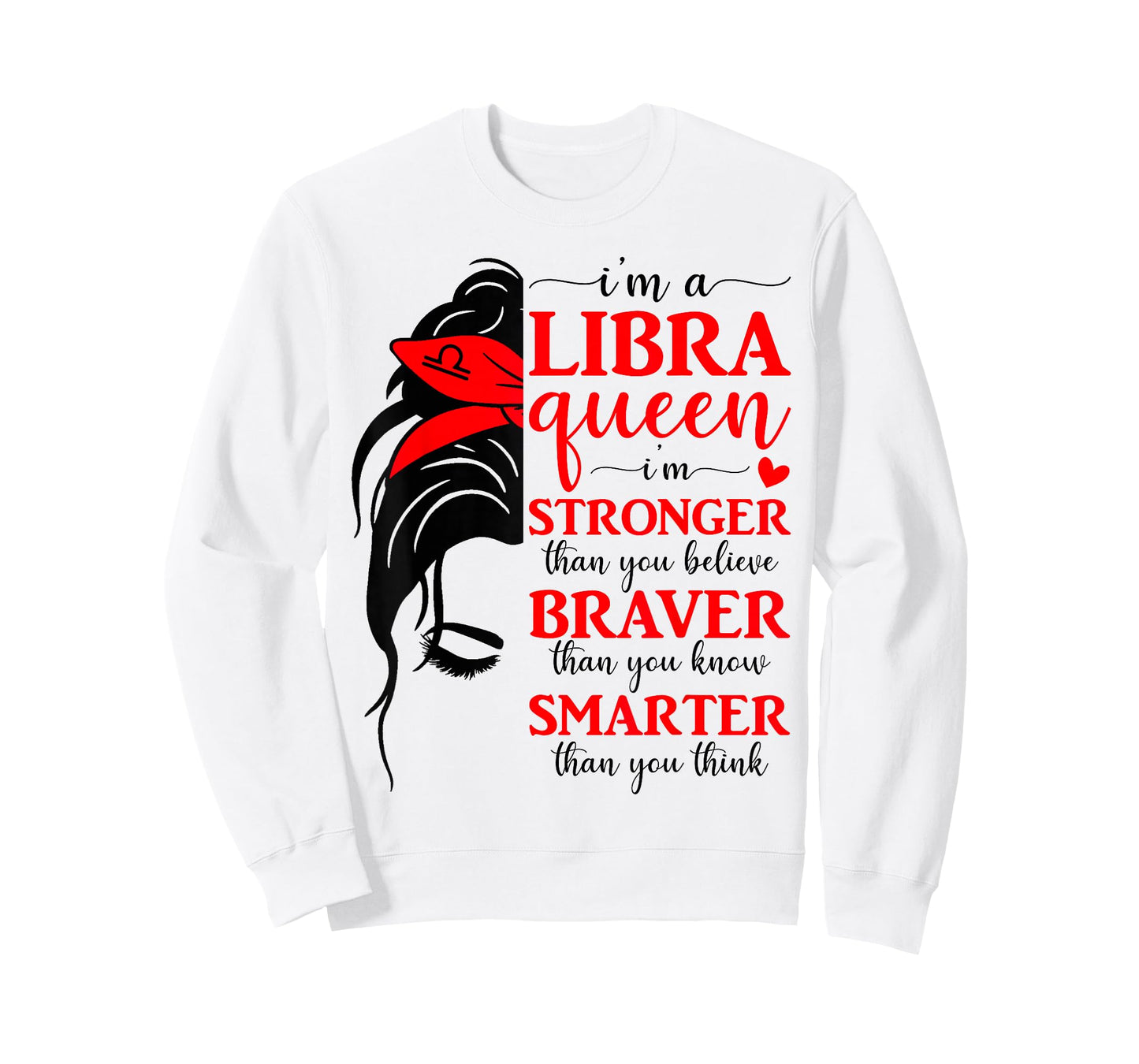 Libra Queen Messy Bun Libra Women Girls Birthday Zodiac Sign T-Shirt
