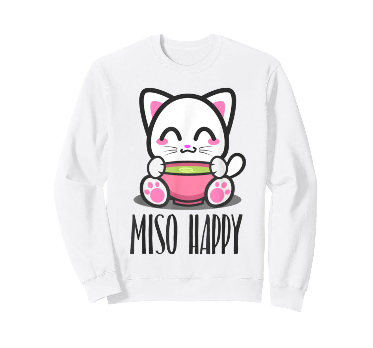 Miso Happy Cute Japanese Style Kawaii Cat Lover Pun T-Shirt