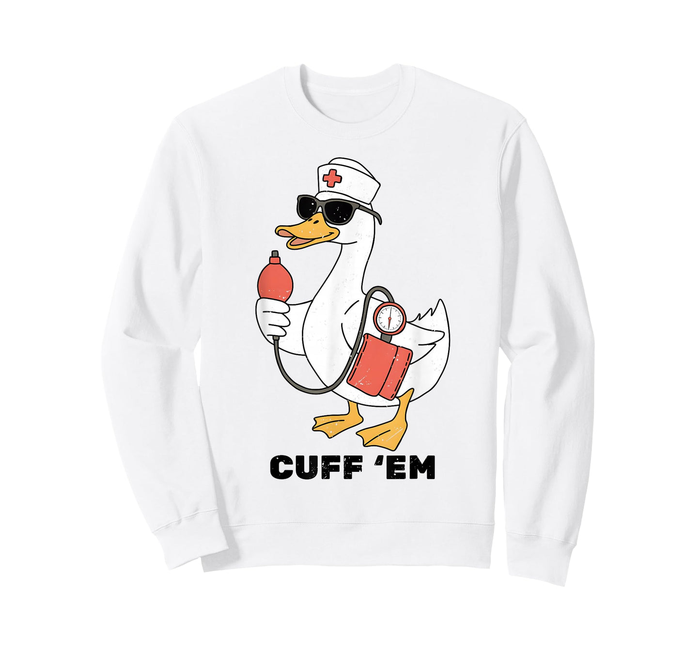 Cuff 'Em Goose Nurse Blood Pressure Nurselife Women Vintage T-Shirt