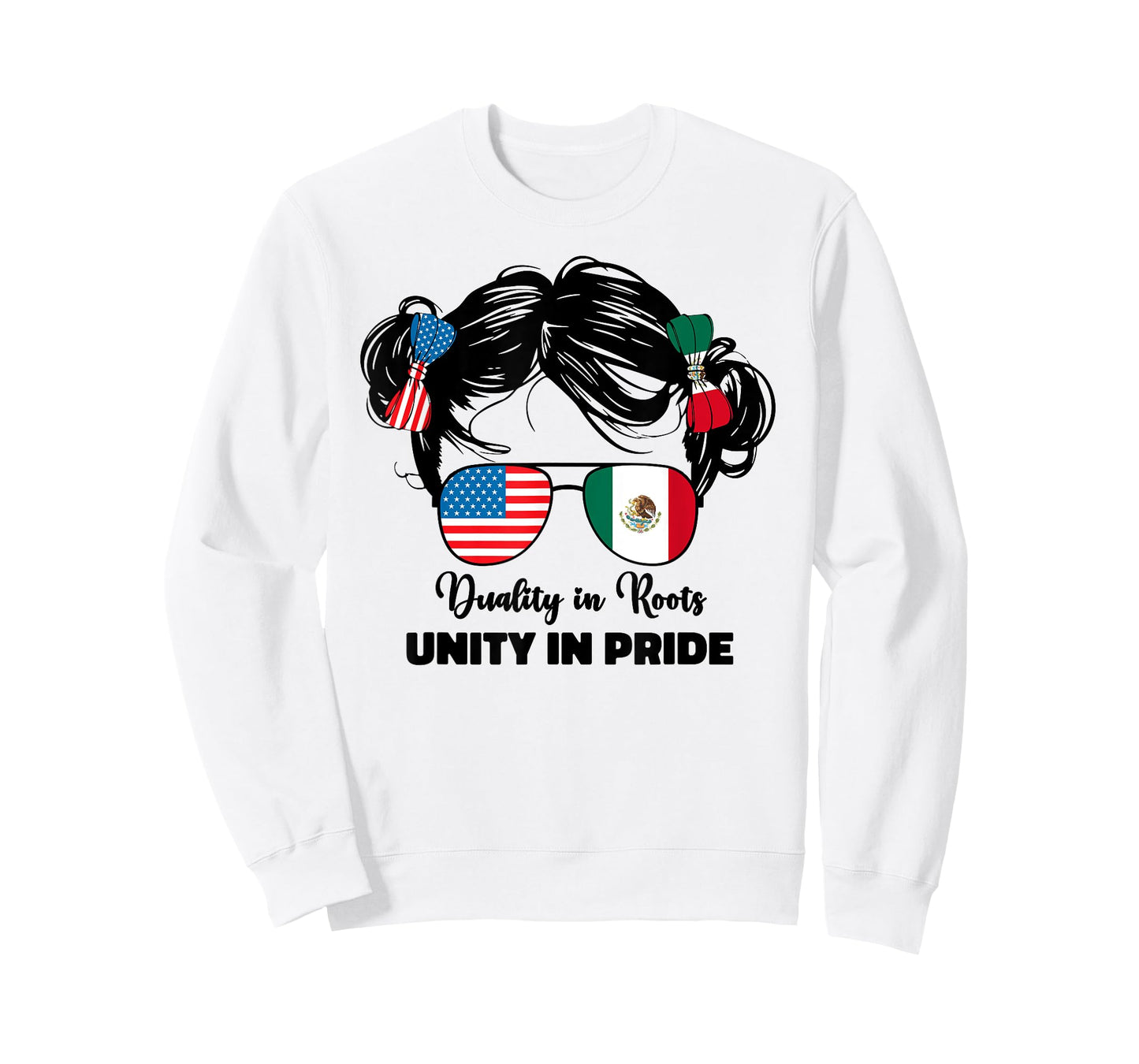 Half Mexican and American Mexico America USA Flag Kids Girls T-Shirt