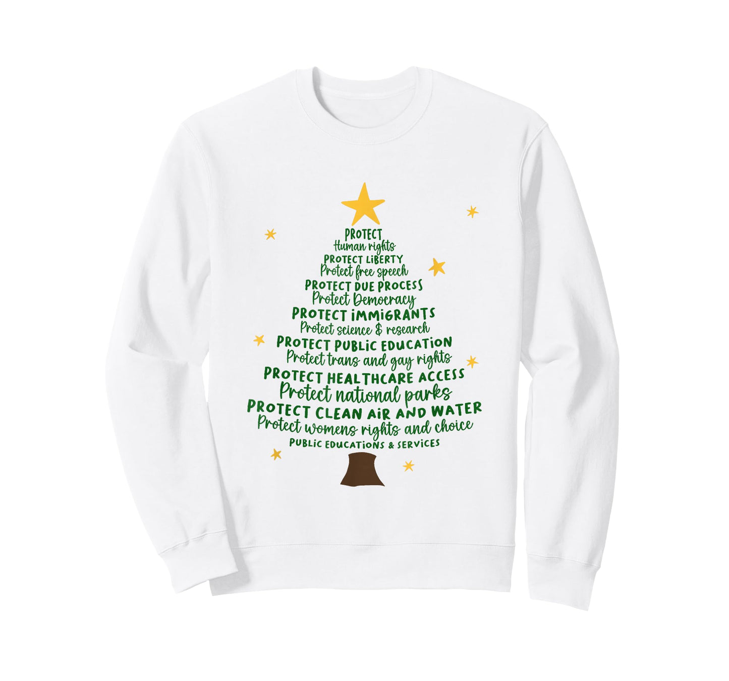 Protect Democracy Christmas Tree Anti Trump T-Shirt